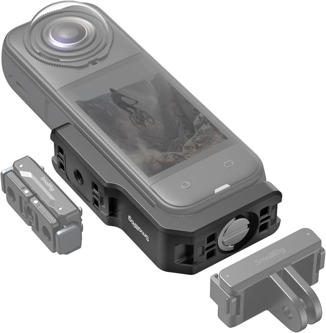 Detalle de SMALLRIG 5824 Vertikale & horizontale Montageunterstützung für Insta360 X5/X4 Air/X4/X3