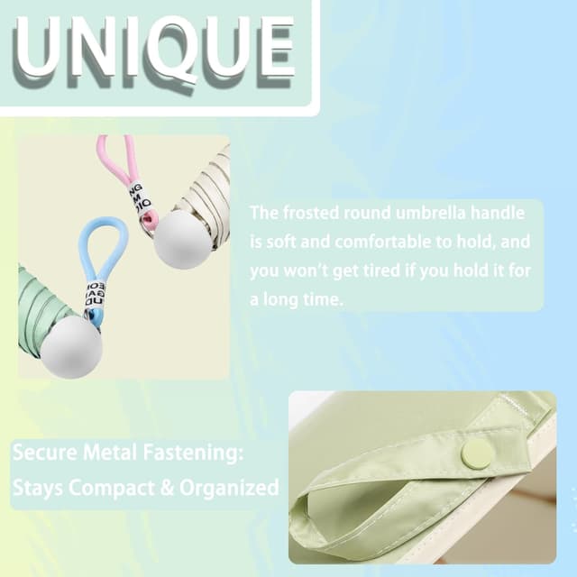 Detalle 2 de Mini Reise-Regenschirm 90 cm, UPF 50+