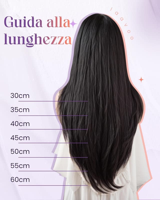 Thumbnail 6 de LaaVoo Extension Capelli Veri in Tessitura Tessitura Nero Jet 60 cm 120 g (matassa Remy, Weft)