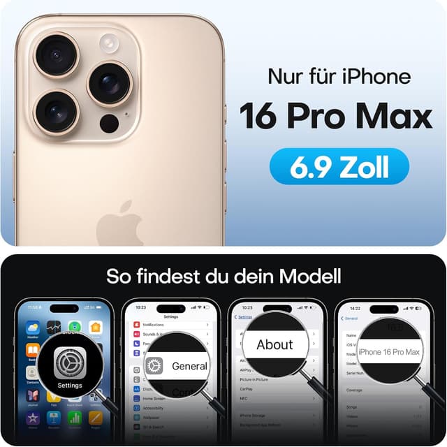Detalle 2 de TAURI Panzerglas 6,9 Zoll für iPhone 16 Pro Max