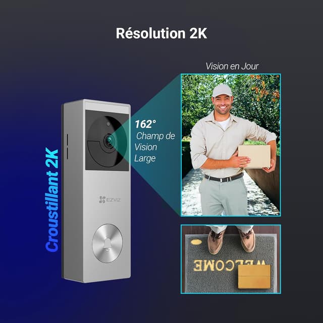 Thumbnail 1 de EZVIZ CP3 Pro sonnette sans fil 5 200 mAh