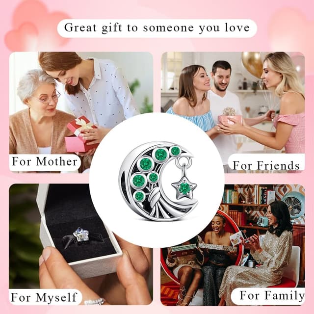 Thumbnail 4 de KEQ 925 Sterling Silber Unendliche Familie Charm