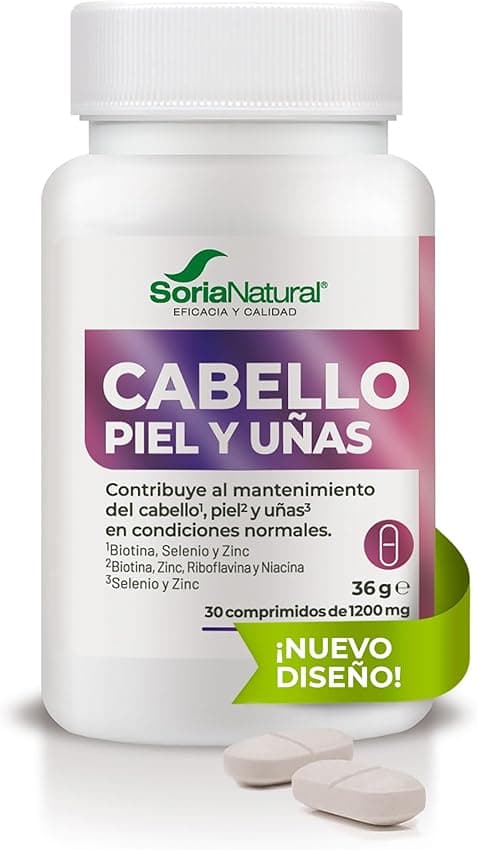 Imagen de Soria Natural Cabello, Piel y Uñas 30 comprimidos en OfertitasTOP