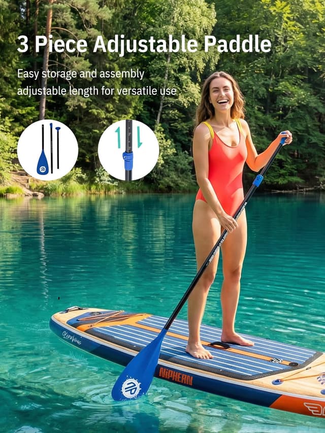 Thumbnail 6 de Niphean (Extra Large) Inflatable Paddle Board (SUP) for 2–3 People, 500+ lbs Capacity + Accessories