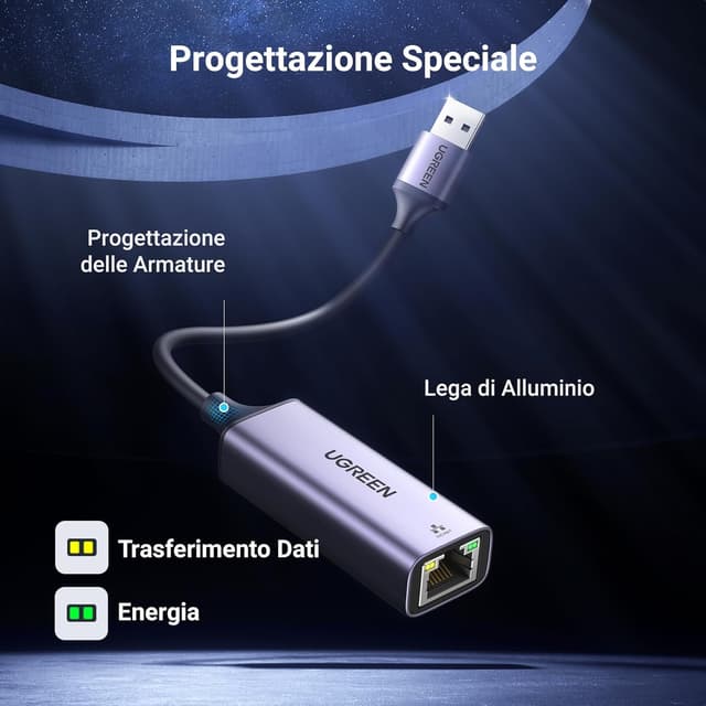 Thumbnail 4 de UGREEN Adattatore Ethernet 1000 Mbps