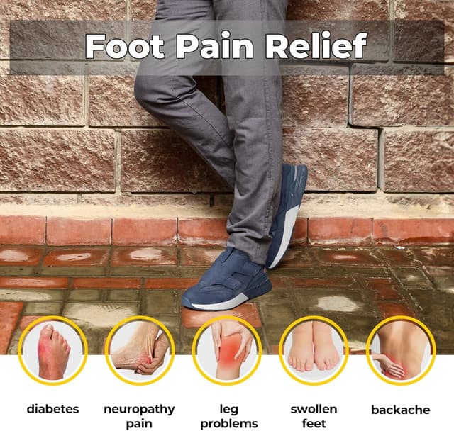 Thumbnail 6 de FitVille Mens Extra Wide Fit Rebound Core V10 Trainers for Swollen Feet, Plantar Fasciitis & Flat Feet