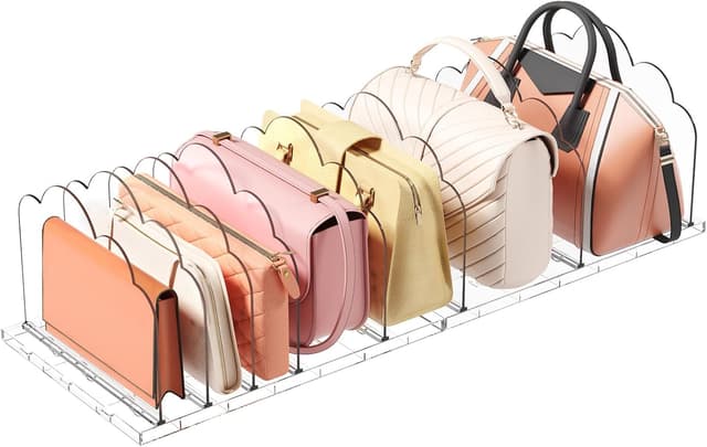 Detalle de Lifewit divisori per borse da armadio in plastica – set regolabile da 2 organizer trasparenti