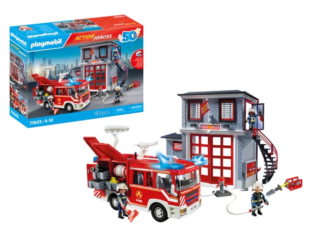 Detalle de PLAYMOBIL Mega set bomberos Action Heroes