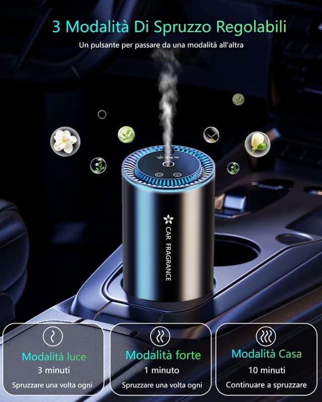 Detalle 2 de Towonshy BJ-577 profumatore auto a ultrasuoni 50 ml