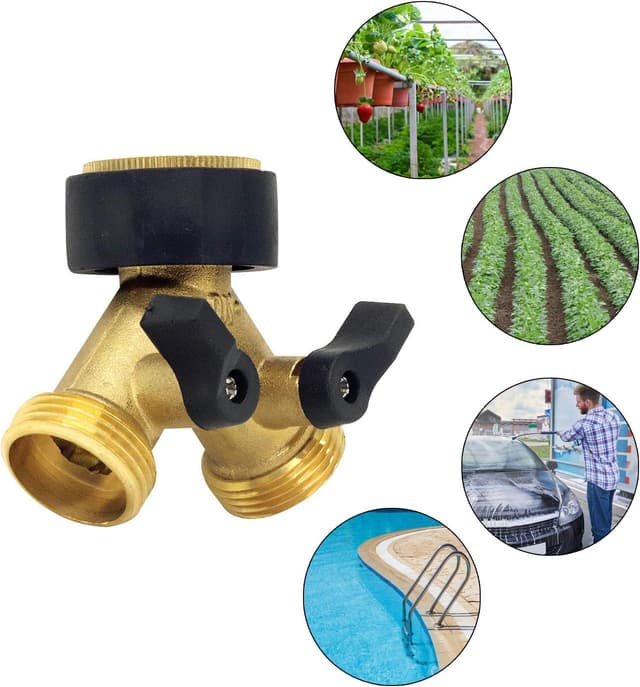 Detalle 2 de Brass hose splitter 2 way 3/4 inch
