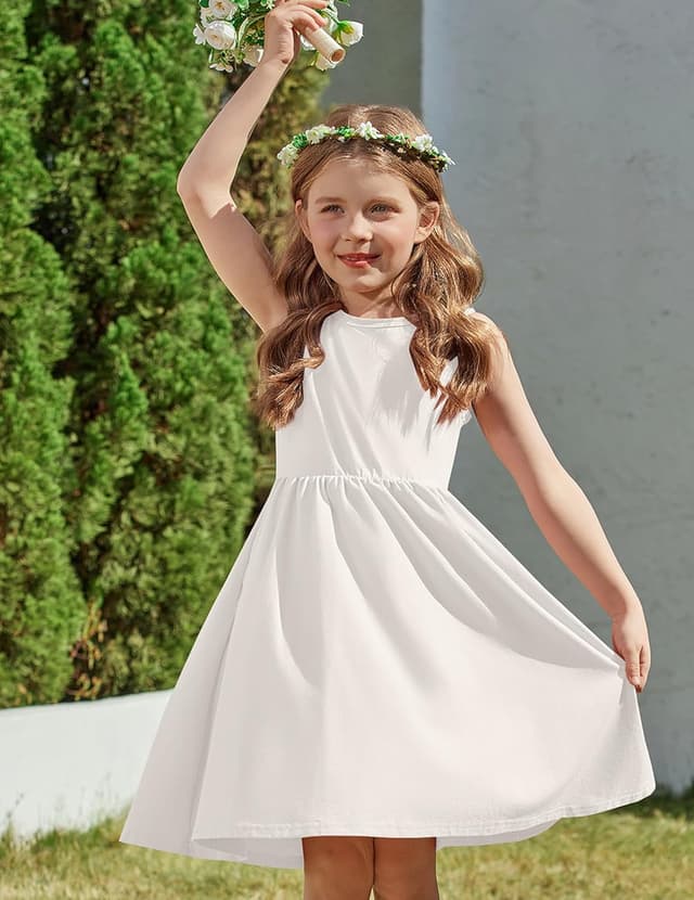 Detalle 2 de Robe sans manches enfant Arshiner avec nœud papillon dans le dos (3 à 14 ans)