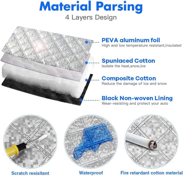 Detalle 2 de Car Windshield Snow Cover L size 58x40in