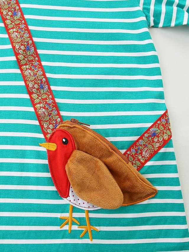 Thumbnail 2 de HILEELANG Toddler Girl Striped Cotton Dress