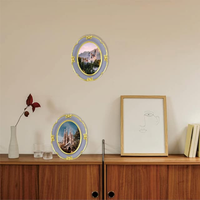 Thumbnail 5 de Purple vintage oval 5x7 photo frame