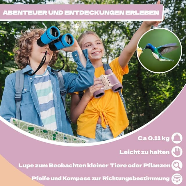 Thumbnail 3 de Kinderfernglas Rosa 3–8 Jahre mit Kompass