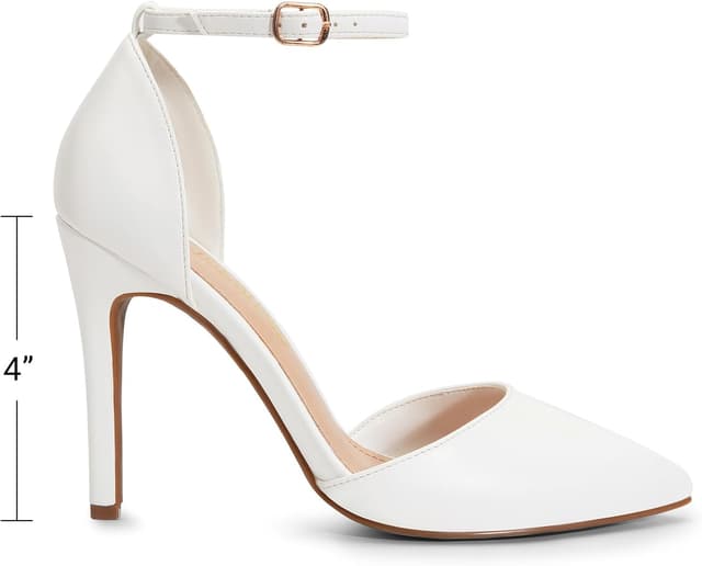 Detalle de DREAM PAIRS Escarpins femme à bout pointu et talons aiguilles 10 cm avec bride cheville