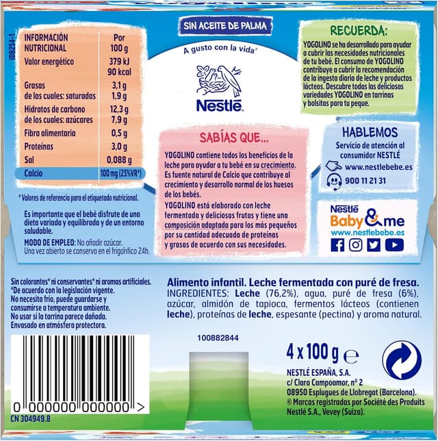 Thumbnail 2 de Nestlé Yogolino Fresa 🍓 Pack 6 a partir de 8 meses