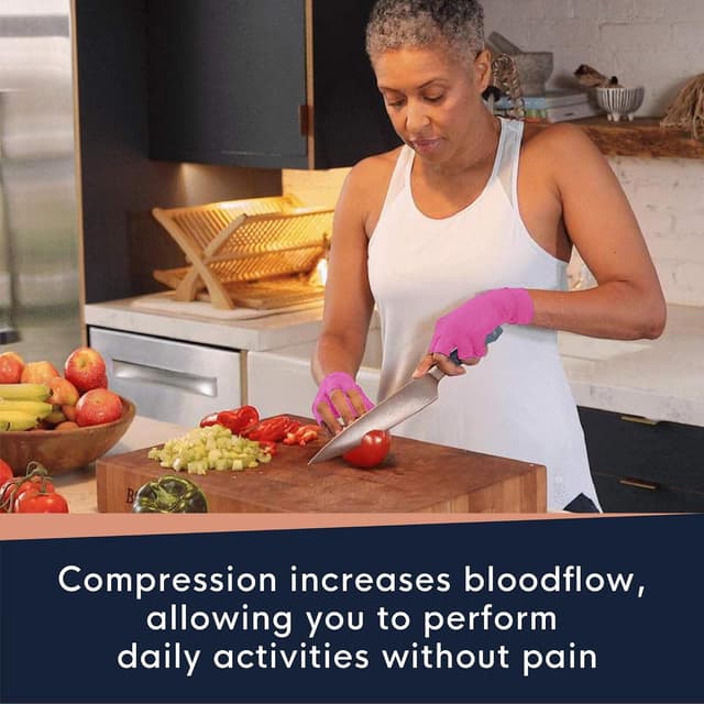 Detalle de Copper Compression Arthritis Gloves M