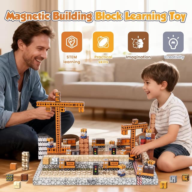 Thumbnail 1 de Akosuntoys Magnetic Blocks Set 150 PCS
