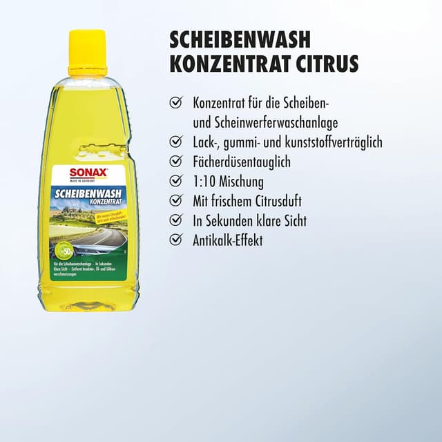 Thumbnail 2 de SONAX ScheibenWash Konzentrat Citrusduft 1 Liter