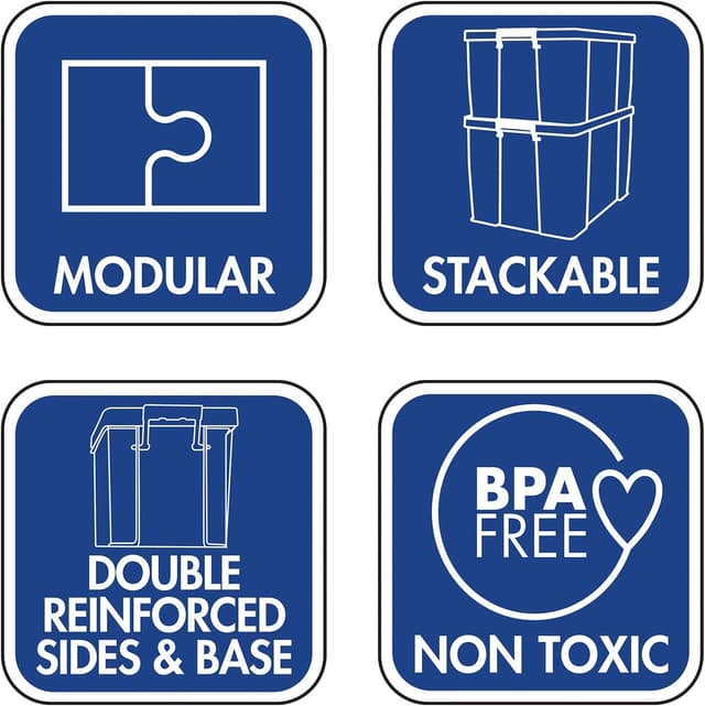 Detalle de Bankers Box ProStore scatola porta oggetti in plastica trasparente con coperchio, 18,5 litri, impilabile