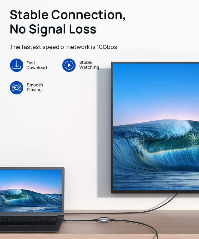 Detalle de JSAUX Coupleur RJ45 10Gbps 🔌