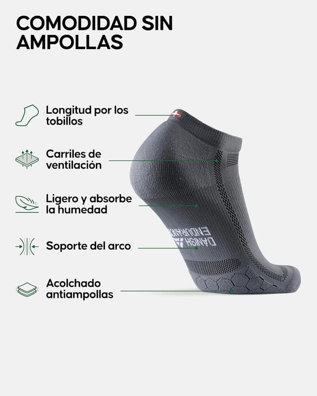 Detalle 2 de DANISH ENDURANCE Calcetines Cortos Running 3 Pack
