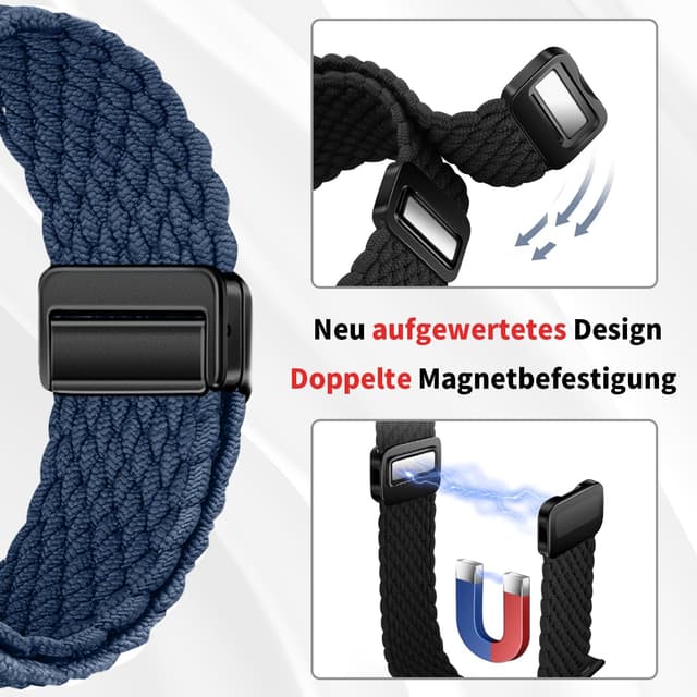 Detalle de Geflochtenes Apple Watch Armband mit Nylon
