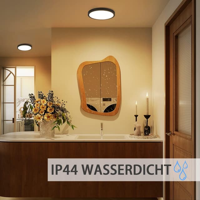 Detalle 2 de ZMH Deckenlampe LED 15 W, IP44 für Küche