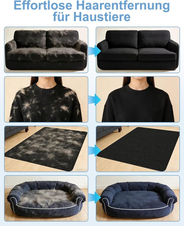 Detalle 2 de YCDTMY Tierhaarentferner-Handschuh, 2er Set