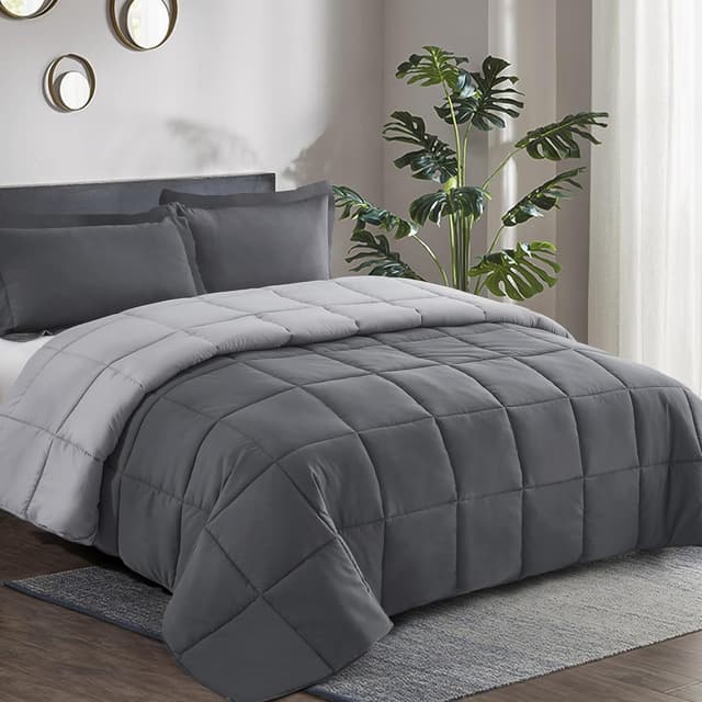 Detalle de 3 Piece Gray Reversible Duvet 200x200cm