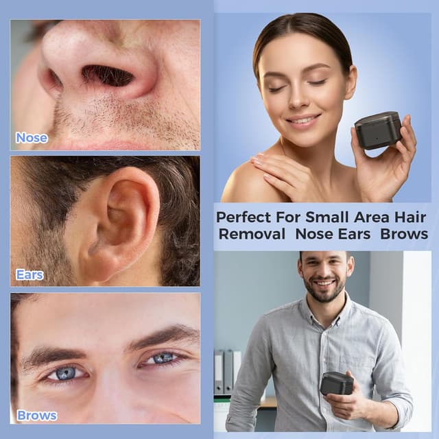 Detalle 2 de Nasenhaarentferner Nasenhaar Wachs-Set mit Mini-Wachswärmer (USB-C), 100 g – für Nase, Ohren & Augenbrauen