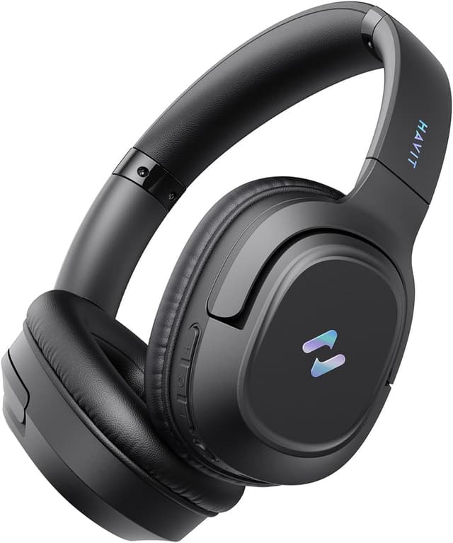 Detalle de havit Active Noise Cancelling Wireless Over-Ear Headphones with 60ms Game Mode, 50H Playtime and App Control