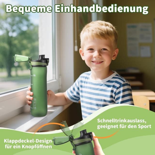Detalle de Opard Trinkflasche Sport 600 ml für Kinder