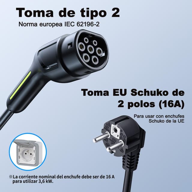 Thumbnail 5 de VDLPOWEREU EC11 3,6 kW Tipo 2 10m 📗