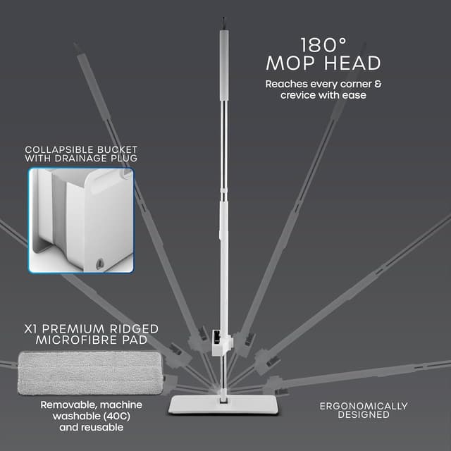 Thumbnail 4 de Swan Elevate Self-Wringing Flat Mop 180° Head