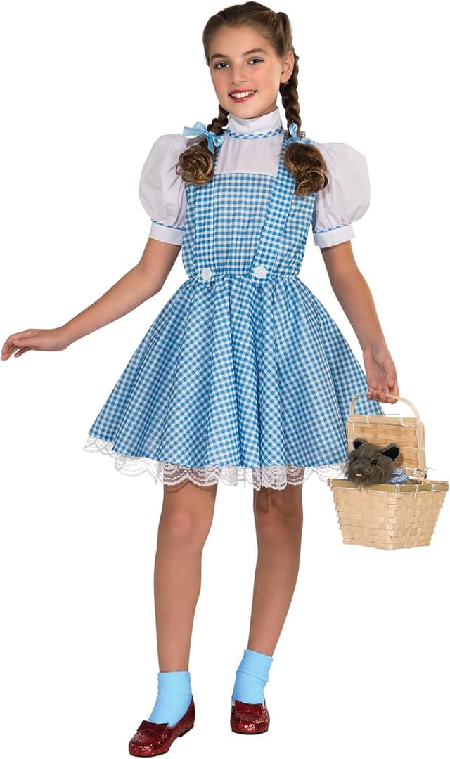 Detalle de Rubies The Wizard of Oz Dorothy Costume for Kids (Girls) — Dress and Hair Bows