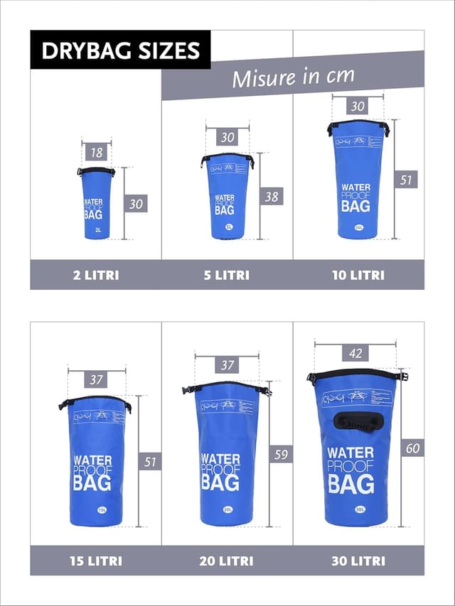 Detalle de DonDon Dry Bag 2 l borsa impermeabile