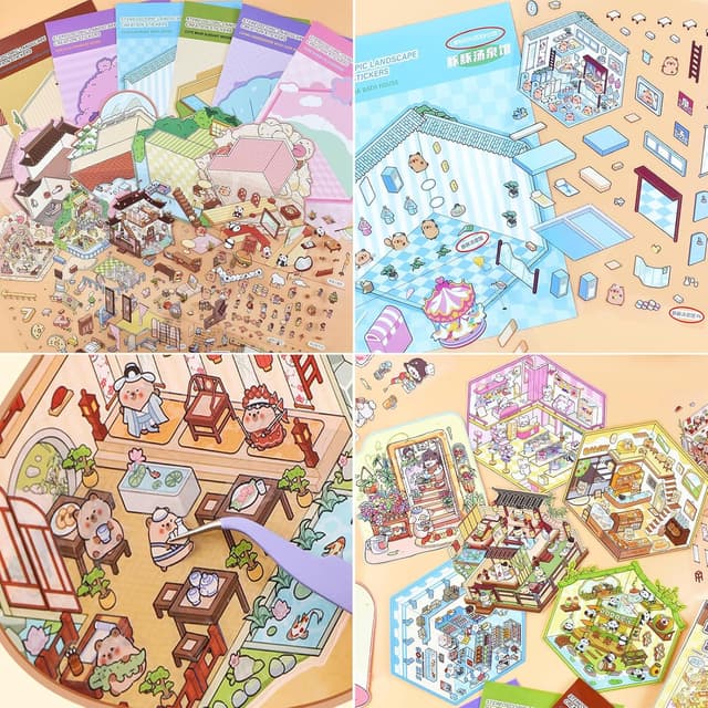 Thumbnail 6 de Afufu Pegatinas 3D Casa 20 piezas