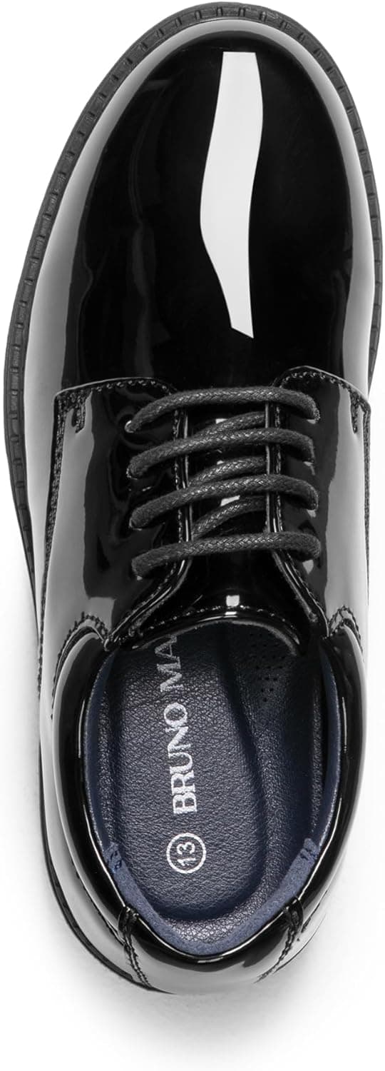 Detalle de Bruno Marc Boy’s Classic Oxford Dress Shoes (Toddler/Little Kid/Big Kid) — cushioned, breathable oxfords