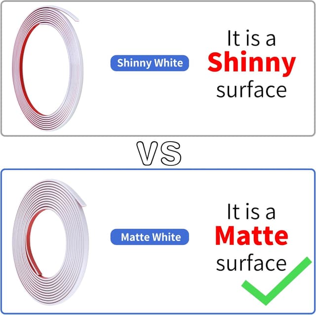 Detalle 2 de Zayejod 10M matte white moulding trim 8mm