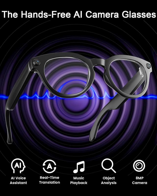 Detalle 2 de kttung AI Smart Glasses 1080P