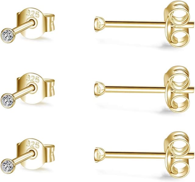 Detalle 2 de CERSLIMO Ohrstecker Gold Set 2 mm