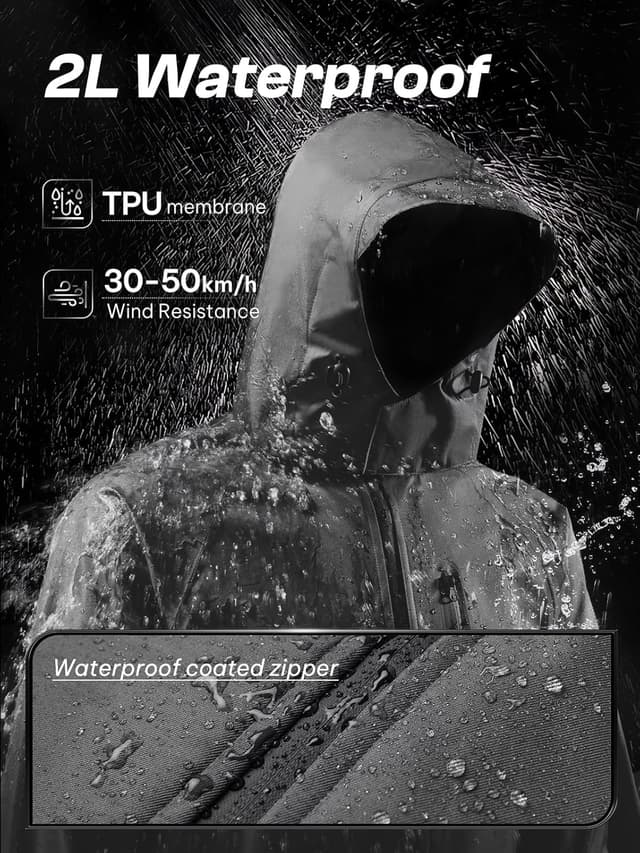 Thumbnail 1 de SaphiRose Men's Waterproof Rain Suit 2pc Packable ⛱