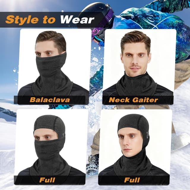 Thumbnail 4 de HEGGCOOE Ski Mask Balaclava 24in