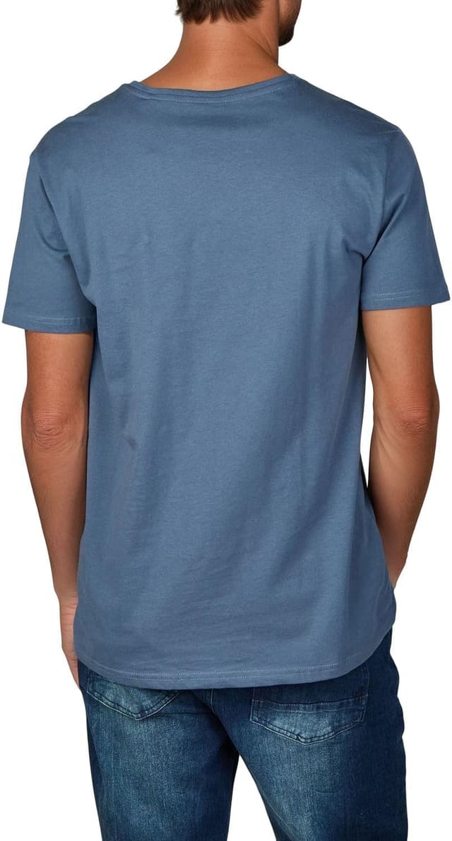 Detalle 2 de riverso Herren T‑Shirt Regular Fit RIVLeon im 4er Set – Baumwolle mit Rundhals und Brust-Print