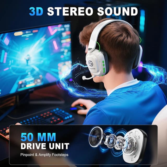 Thumbnail 1 de SKAPENDY 2.4GHz Wireless Gaming Headset