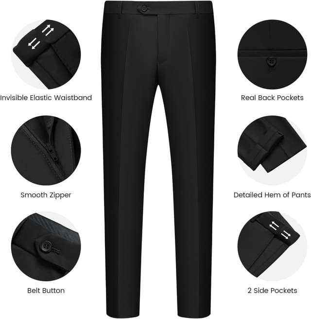 Thumbnail 5 de WULFUL Men’s Slim Fit 3-piece Suit 👔