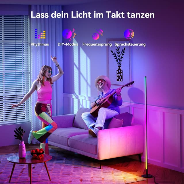 Detalle 2 de YICAIZI Lámpara LED Regulable RGB 160 cm