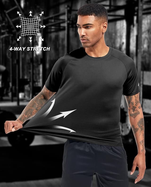 Detalle 2 de Boyzn 1, 3, 5 or 7 Pack Men’s Workout Running Shirts (Dry Fit, Moisture Wicking)